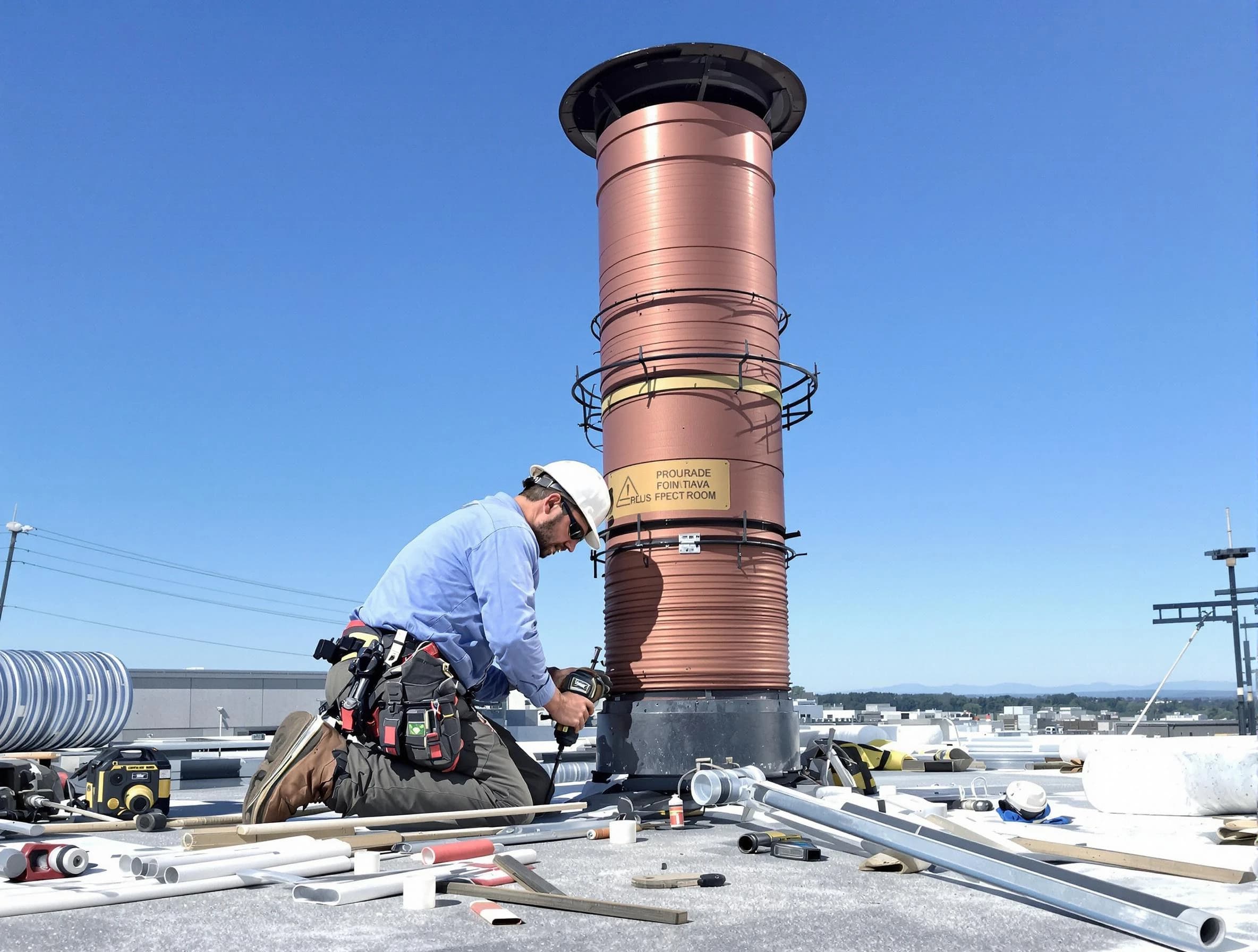 Installed chimney liner by Oklahoma City Chimney Sweep in Oklahoma City, OK