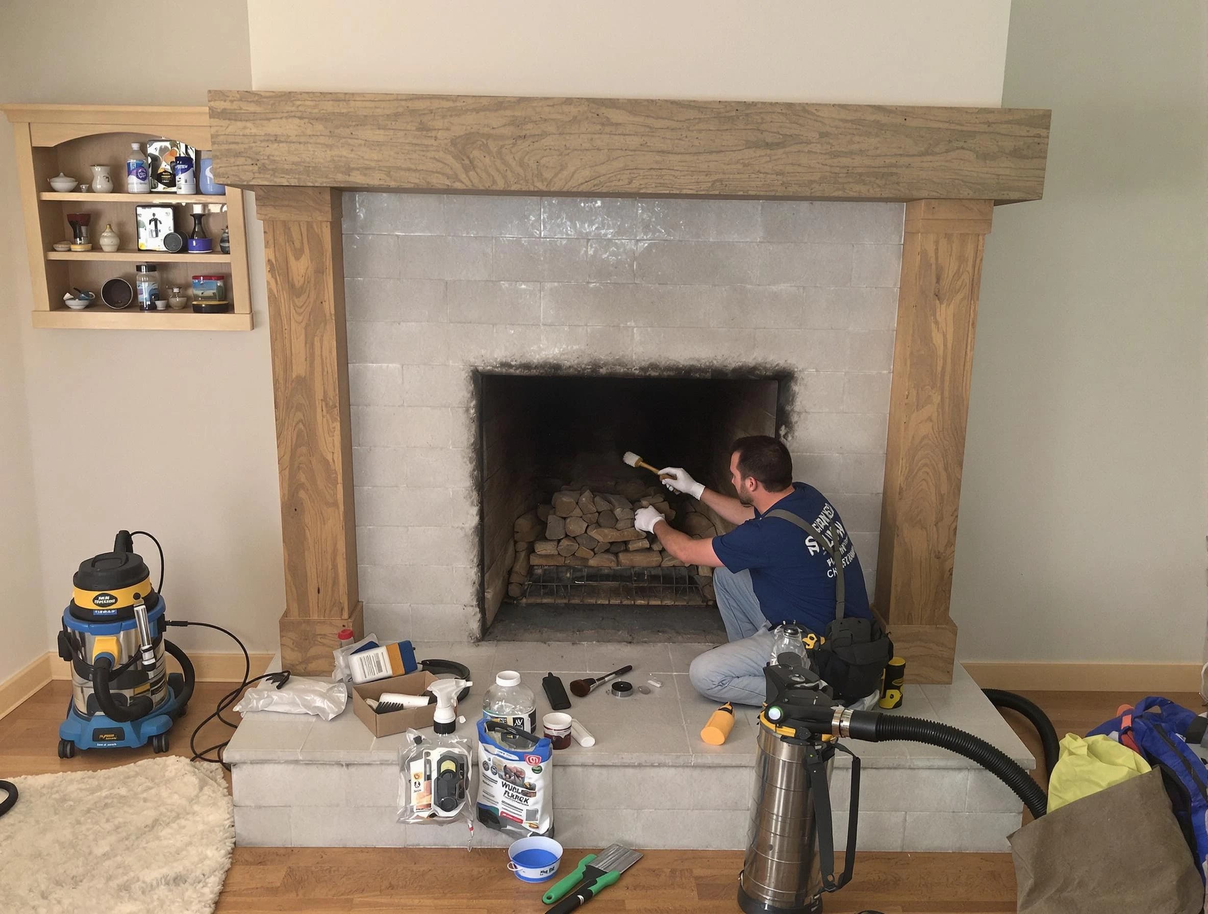 Detailed creosote removal process by Oklahoma City Chimney Sweep in Oklahoma City, OK