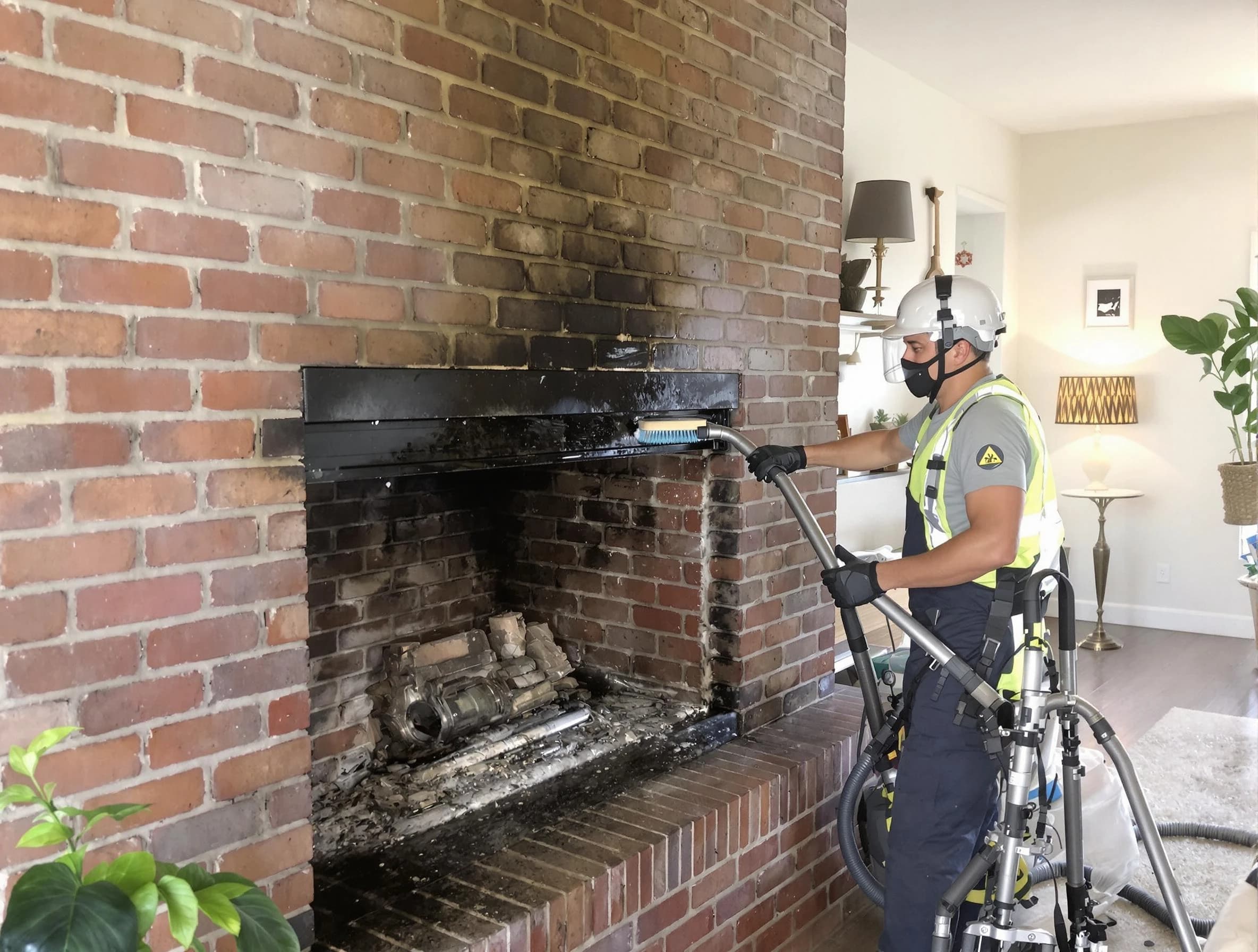 Oklahoma City Chimney Sweep providing fireplace cleaning services in Oklahoma City, OK