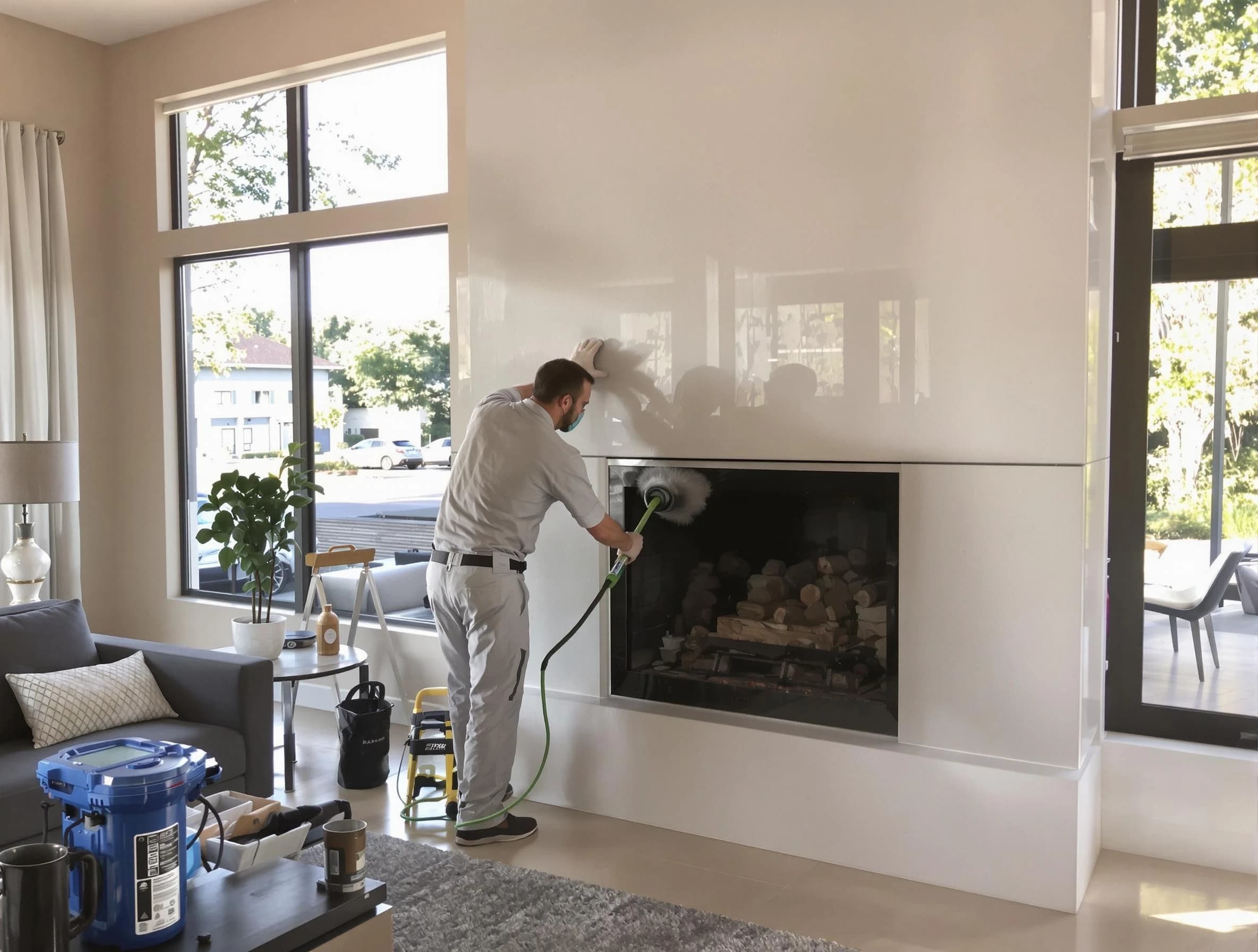 Oklahoma City Chimney Sweep performing thorough soot removal in Oklahoma City, OK