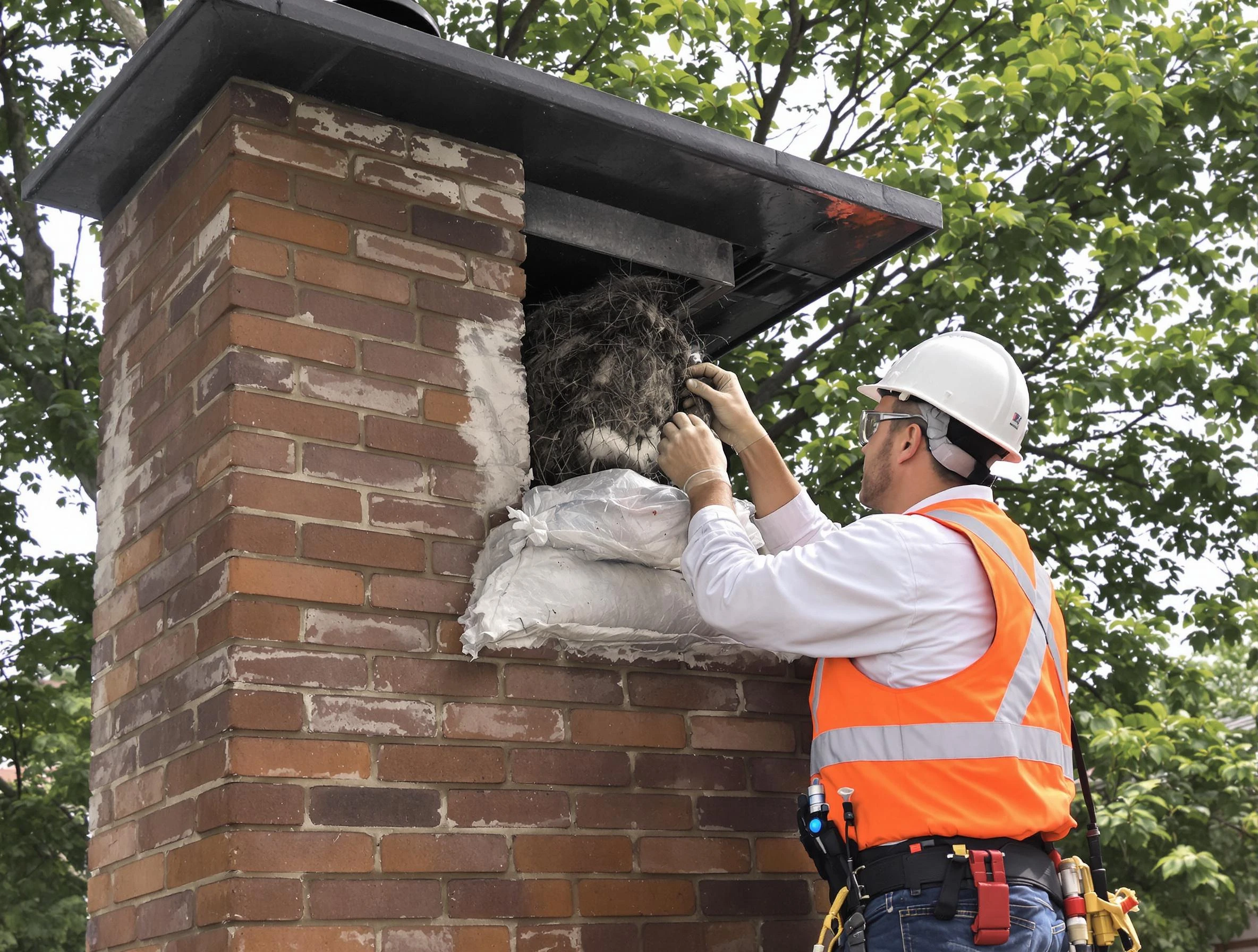 Humane removal of debris and animals by Oklahoma City Chimney Sweep in Oklahoma City, OK