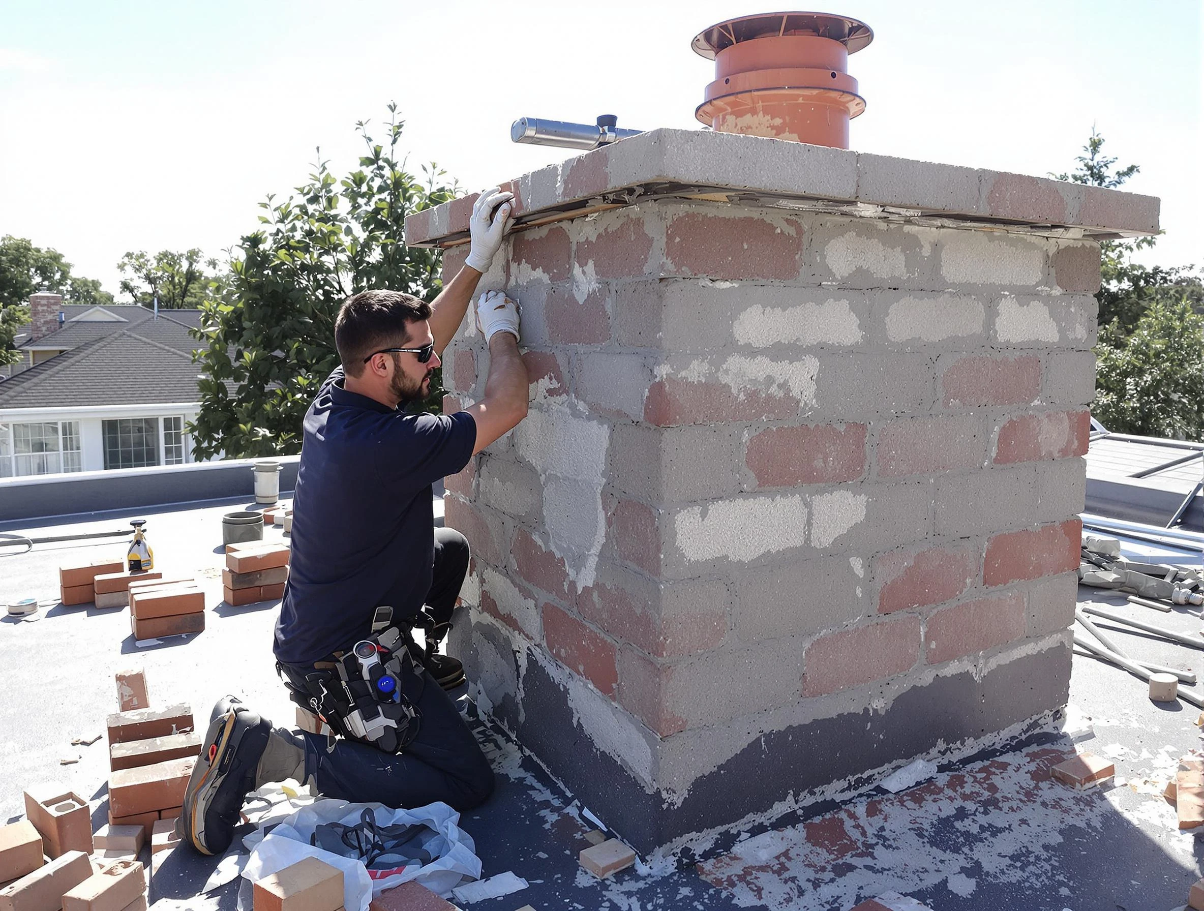 Advanced chimney repair process by Oklahoma City Chimney Sweep in Oklahoma City, OK